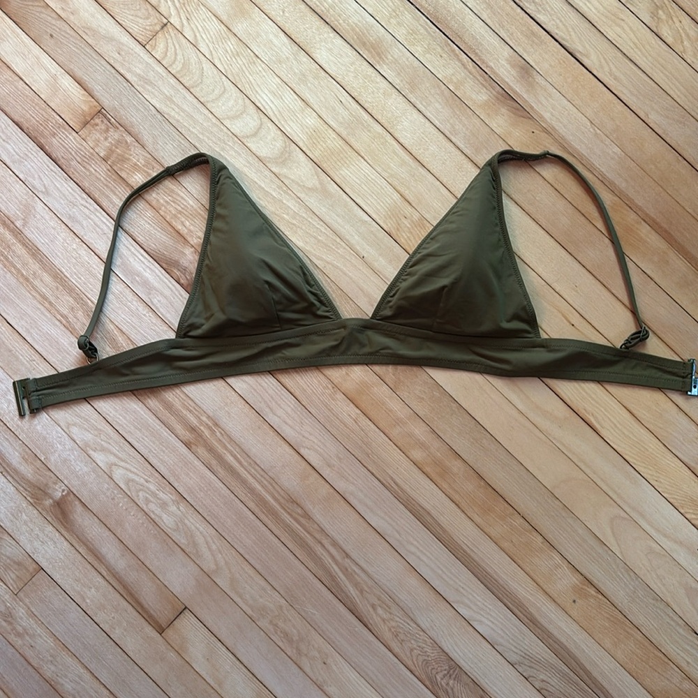 J Crew swim top - olive green size M